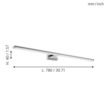 Eglo - Lampada LED da bagno LED/14W/230V 4000K 78 cm IP44