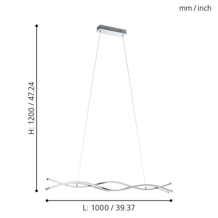 Eglo - Lampadario 3xLED/13W/230V