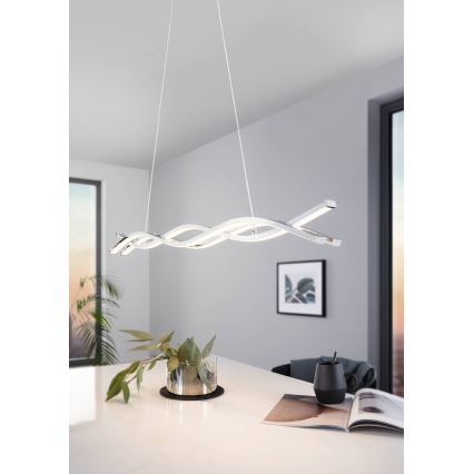 Eglo - Lampadario LED a sospensione con cavo LED/35W/230V 3000K cromo lucido