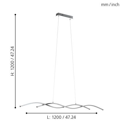 Eglo - Lampadario 2xLED/14W/230V