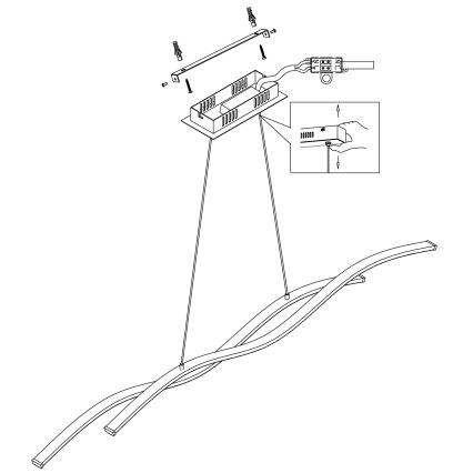 Eglo - Lampadario 2xLED/14W/230V