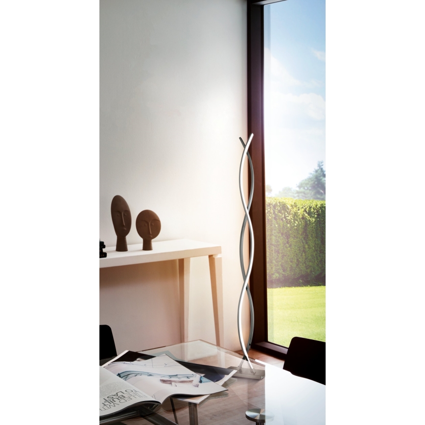 Eglo - Lampada da terra a LED 36 W, 230 V, cromo lucido