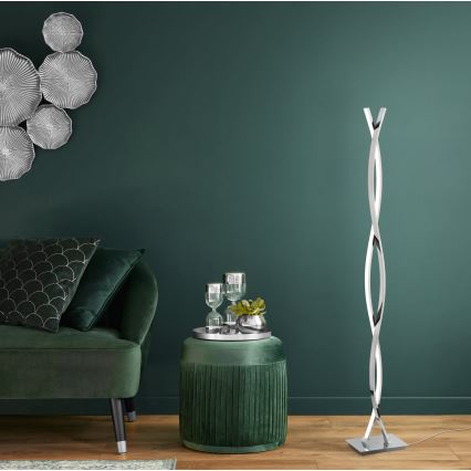 Eglo - Lampada da terra a LED 36 W, 230 V, cromo lucido