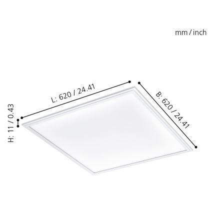 Eglo - Pannello LED da soffitto LED/40W/230V