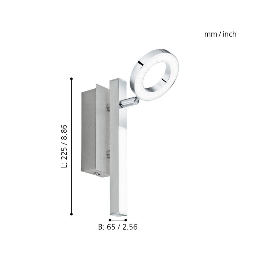 Eglo - Faretto 1xLED/3,2W + 1xLED/2,2/230V