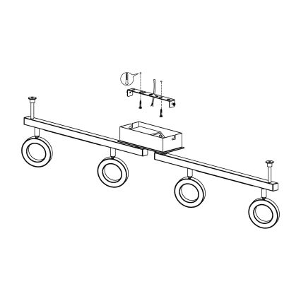 Eglo - Faretto 4xLED/3,2W + 2xLED/3,3/230V