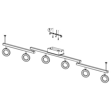 Eglo - Faretto 6xLED/3,2W + 3xLED/3,3/230V