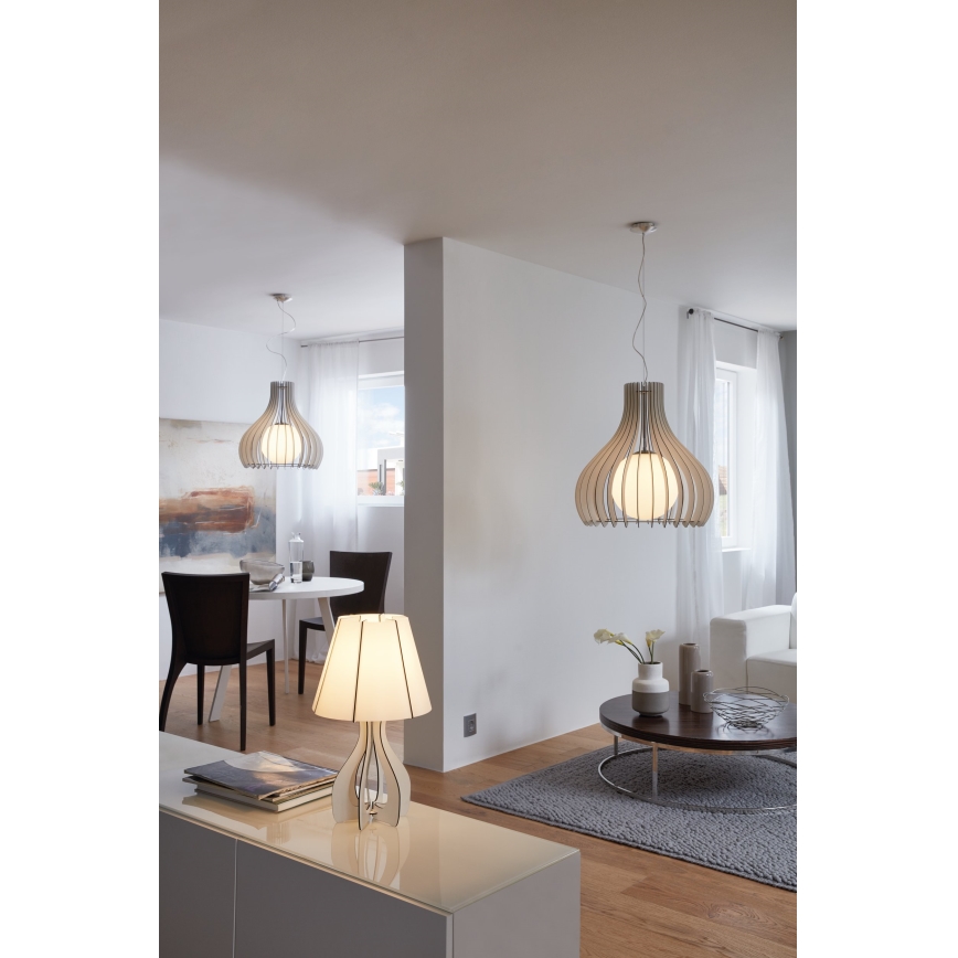 Eglo 96211 - Lampada a sospensione su cavo TINDORI 1xE27/60W/230V Ø 50 cm bianca