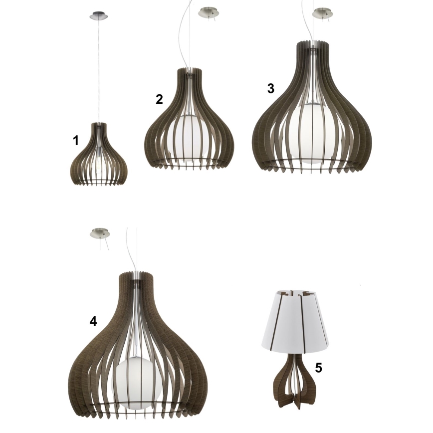 Eglo 96219 - Lampadario TINDORI 1xE27/60W/230V