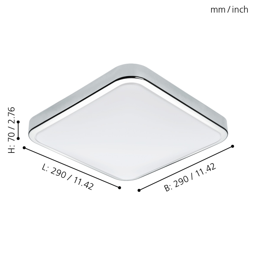 Eglo - Plafoniera da bagno LED/16W/230V IP44
