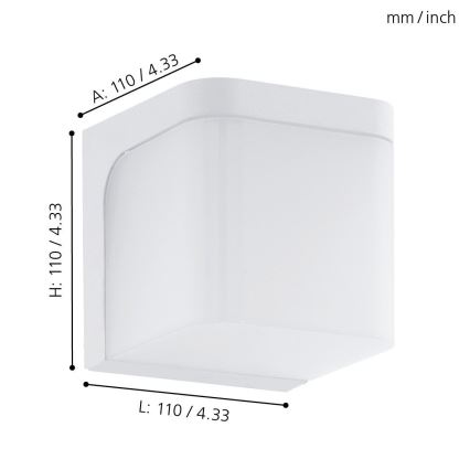 Eglo 96255 - Applique da esterno LED JORBA LED/4,9W/230V IP44