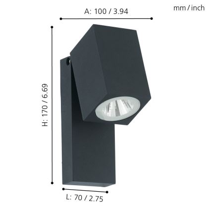 Eglo - Applique a LED da esterno LED/5W/230V