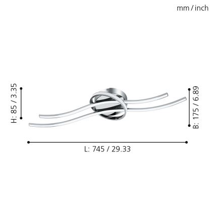 Eglo - Plafoniera LED LED/6W+LED/7W