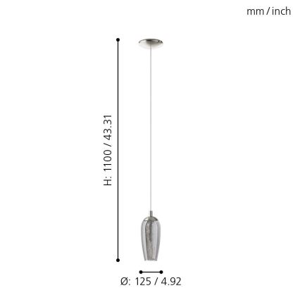 Eglo - Lampadario LED a sospensione con filo 1xG9/2,5W/230V