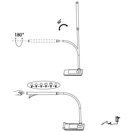 Eglo - Lampada LED da tavolo LED/3,5W/230V bianco