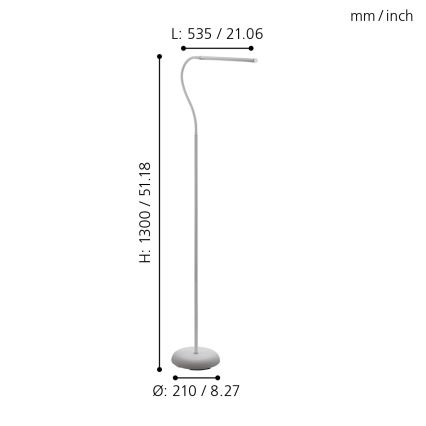 Eglo - LED Dimmerabile touch lampada con piedistallo LED/4,5W/230V