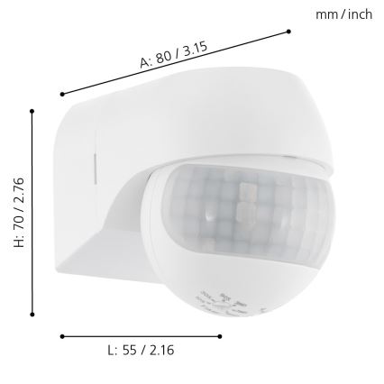 Eglo - Sensore da esterno IP44