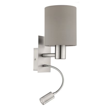 Eglo - LED Flessibile chiaro 1xE27/40W+LED/3,8W taupe