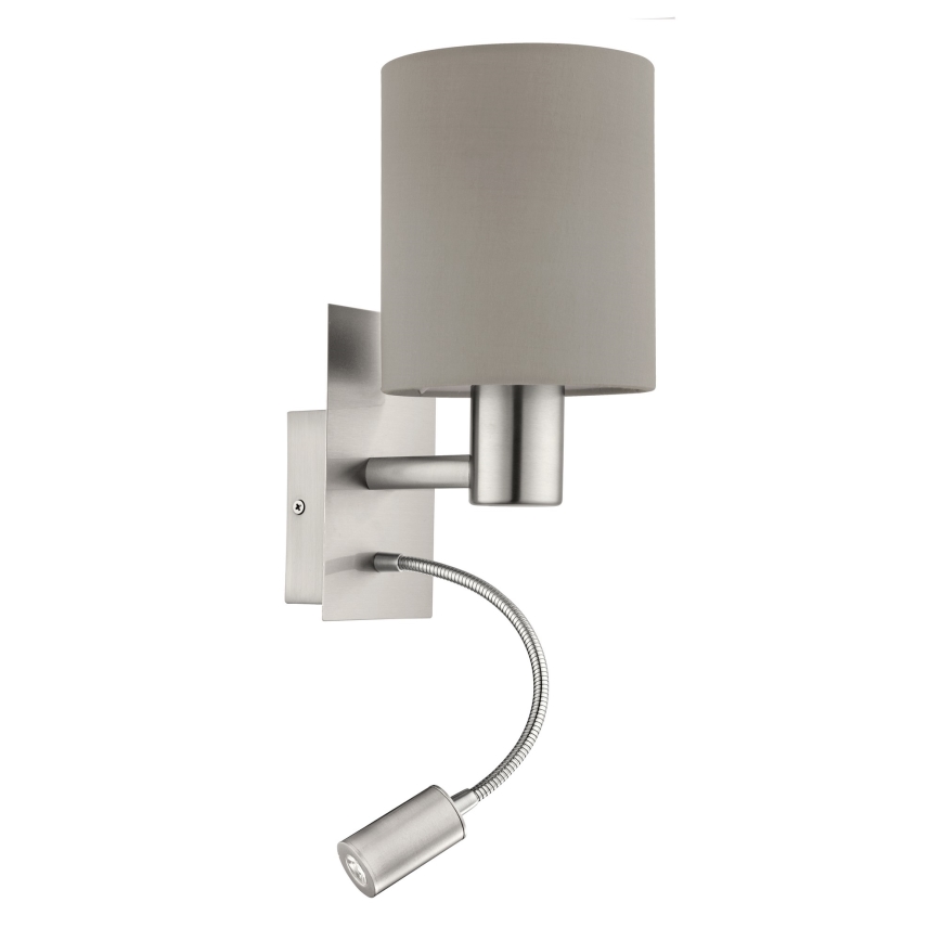 Eglo - LED Flessibile chiaro 1xE27/40W+LED/3,8W taupe