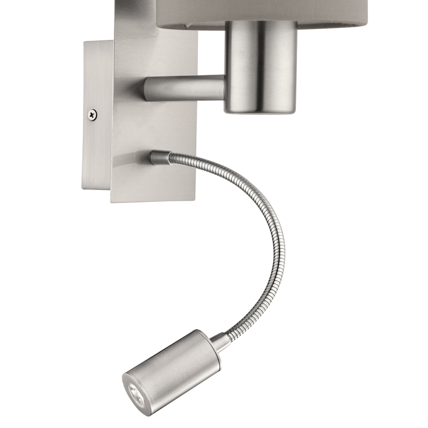 Eglo - LED Flessibile chiaro 1xE27/40W+LED/3,8W taupe