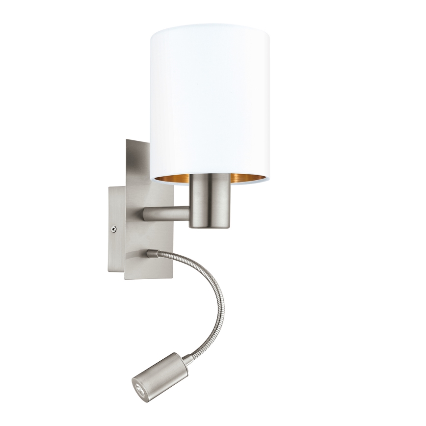 Eglo - Lampada LED flessibile 1xE27/40W+LED/3,8W bianco
