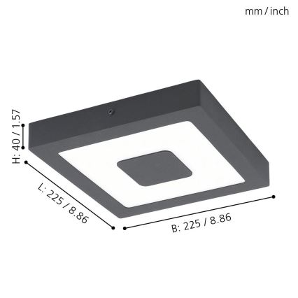 Eglo - Plafoniera LED da esterno LED/16,5W/230V