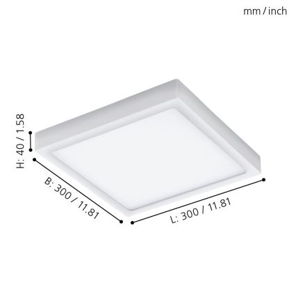 Eglo - Plafoniera LED da esterno LED/22W