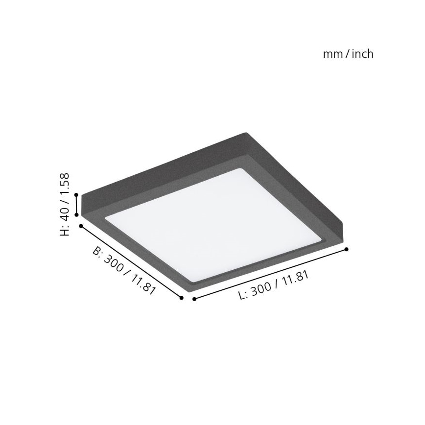 Eglo - Plafoniera LED da esterno LED/22W
