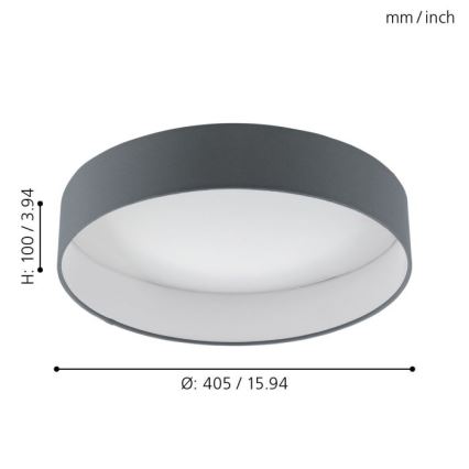 Eglo - Plafoniera LED dimmerabile LED/18W/230V