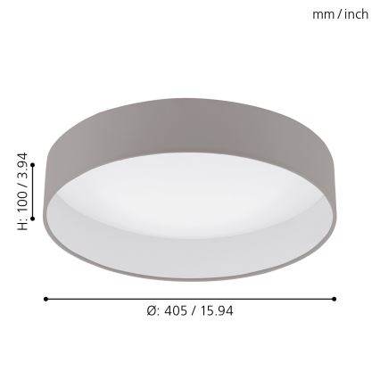 Eglo - Plafoniera LED dimmerabile 1xLED/18W/230V