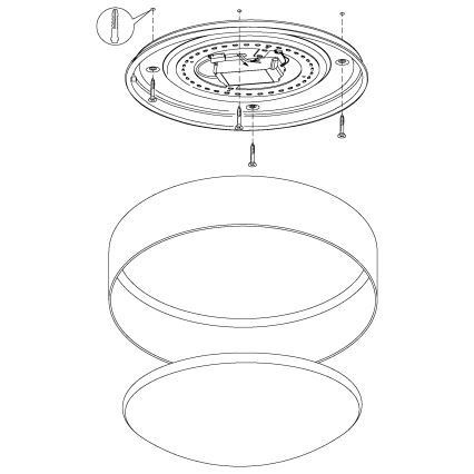 Eglo - Plafoniera LED dimmerabile 1xLED/18W/230V