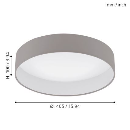 Eglo - Plafoniera dimmerabile a LED/18W/230V