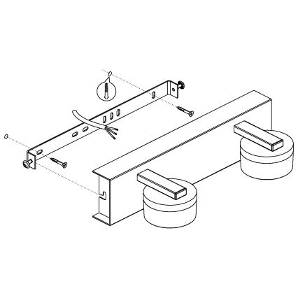 Eglo -LED Applique da bagno dimmerabile 2xLED/7,2W/ IP44