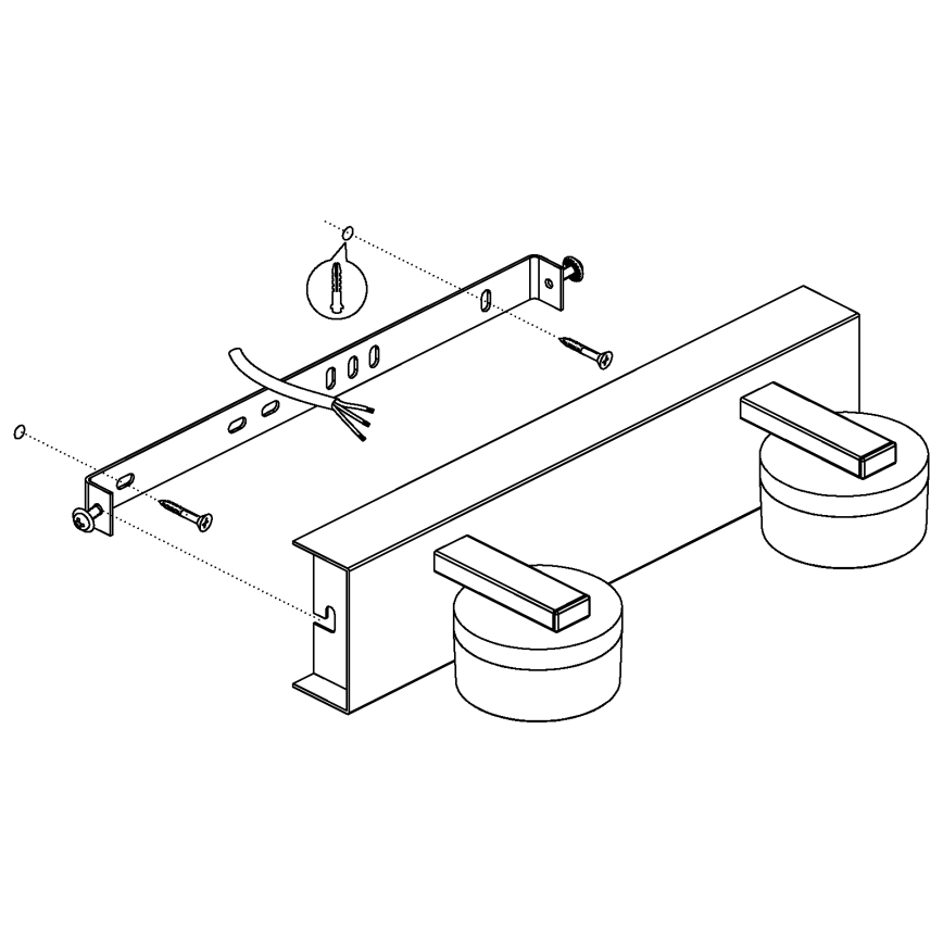 Eglo -LED Applique da bagno dimmerabile 2xLED/7,2W/ IP44