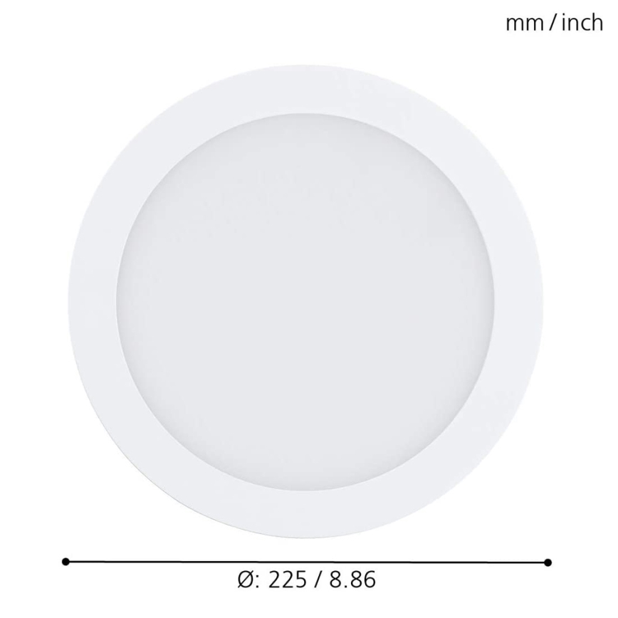 Eglo - Faretto da incasso dimmerabile LED RGBW FUEVA-C LED/15,6W/230V Ø 22,5 cm