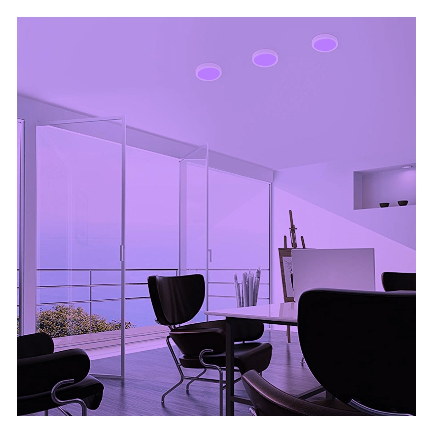 Eglo - Plafoniera LED RGBW dimmerabile FUEVA-C LED/15,6W/230V Bluetooth Ø 22,5 cm