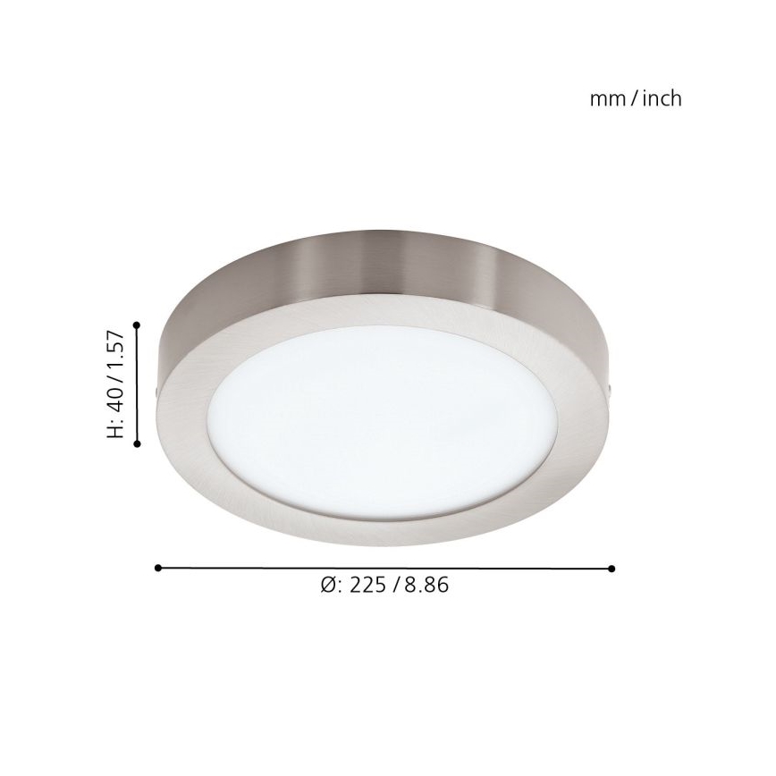 Eglo - Plafoniera LED RGBW dimmerabile FUEVA-C LED/15,6W/230V Bluetooth Ø 22,5 cm