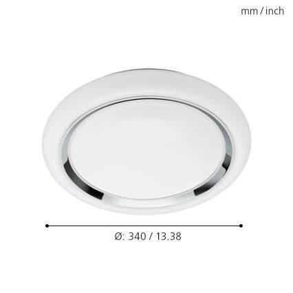 Eglo - Plafoniera LED dimmerabile CAPASSO-C LED/17W/230V