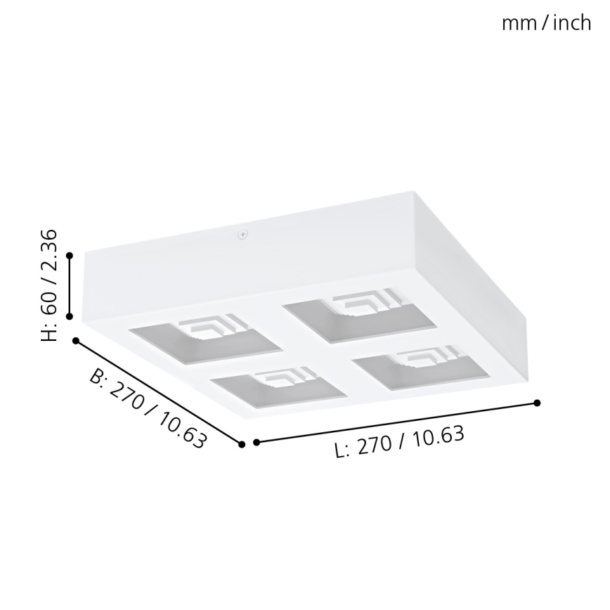 Eglo - Plafoniera LED 4xLED/6,3W/230V