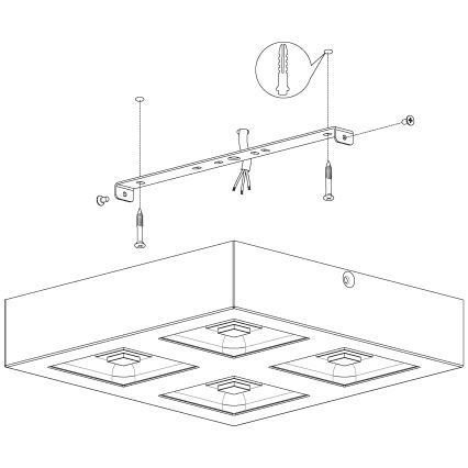 Eglo - Plafoniera LED 4xLED/6,3W/230V