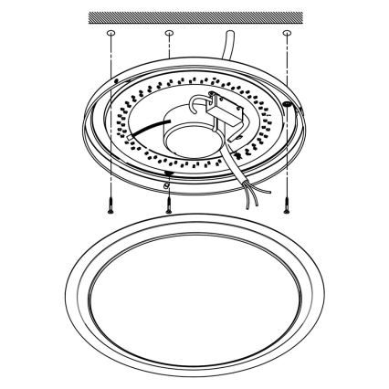 Eglo - Applique/Plafoniera LED dimmerabile COMPETA-C LED/17W/230V