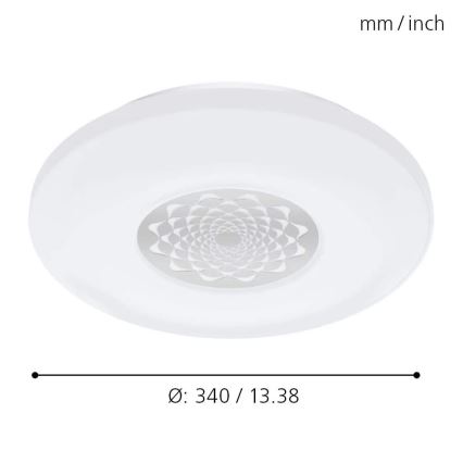 Eglo - Applique/Plafoniera LED dimmerabile CAPASSO-C LED/17W/230V