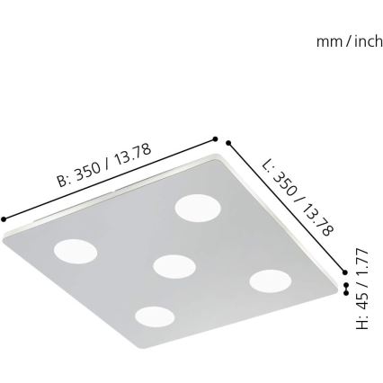Eglo - Plafoniera LED 5xLED/4,5W/230V