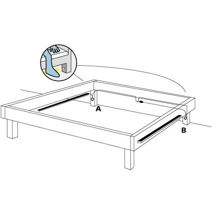 Eglo - SET 2pz Strisce LED con sensore di movimento 2xLED/36x0,1W/230V