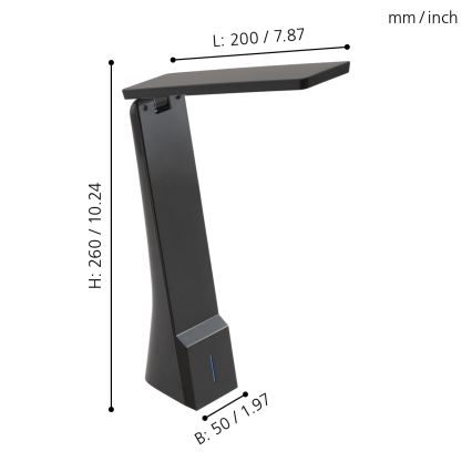 Eglo - Lampada LED da tavolo 1xLED/1,8W/230V nero