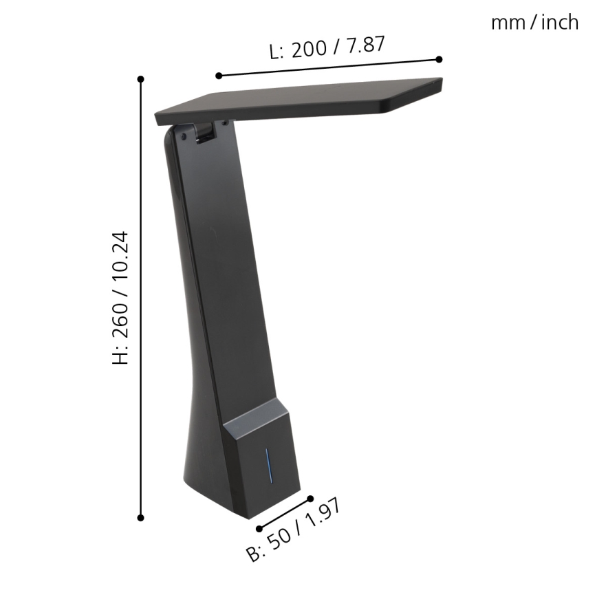 Eglo - Lampada LED da tavolo 1xLED/1,8W/230V nero