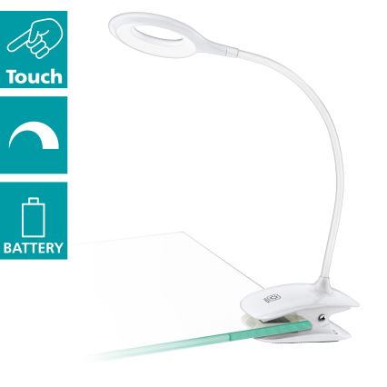 Eglo - Lampada LED dimmerabile con clip 1xLED/3W/230V 500 mAh bianco