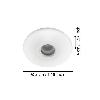 Eglo - Lampada LED da incasso per bagni 3xLED/1W/230V IP44