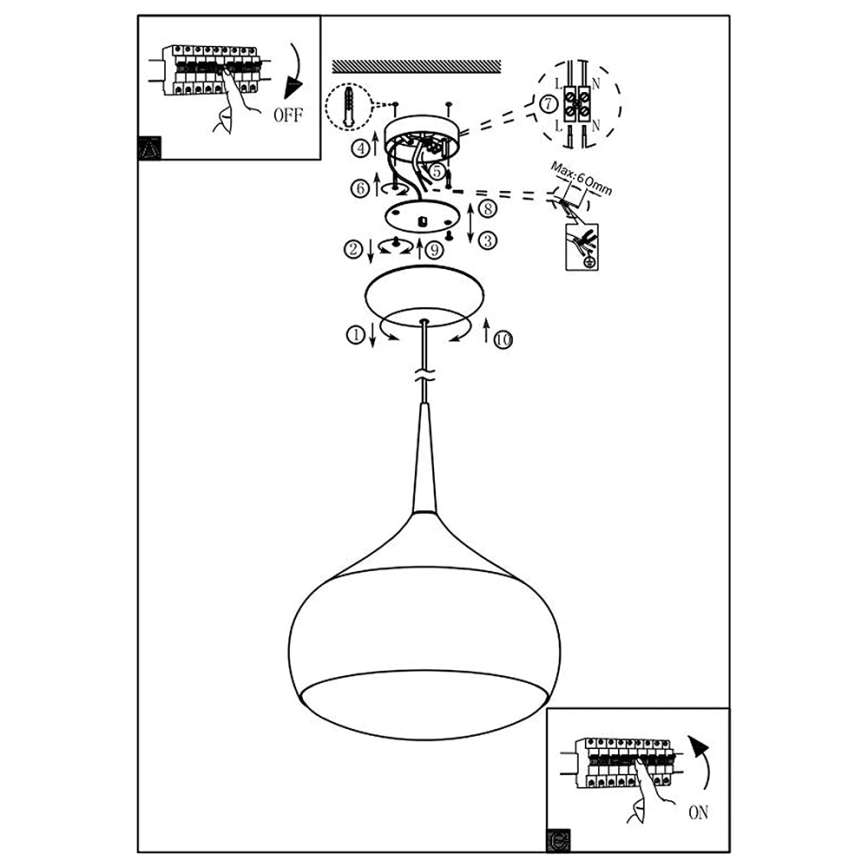 Eglo 97087 - Lampada a sospensione LED RGBW dimmerabile COMBA-C LED/18W/230V