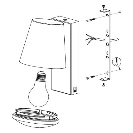 Eglo - Applique da esterno 1xE27/10W/230V